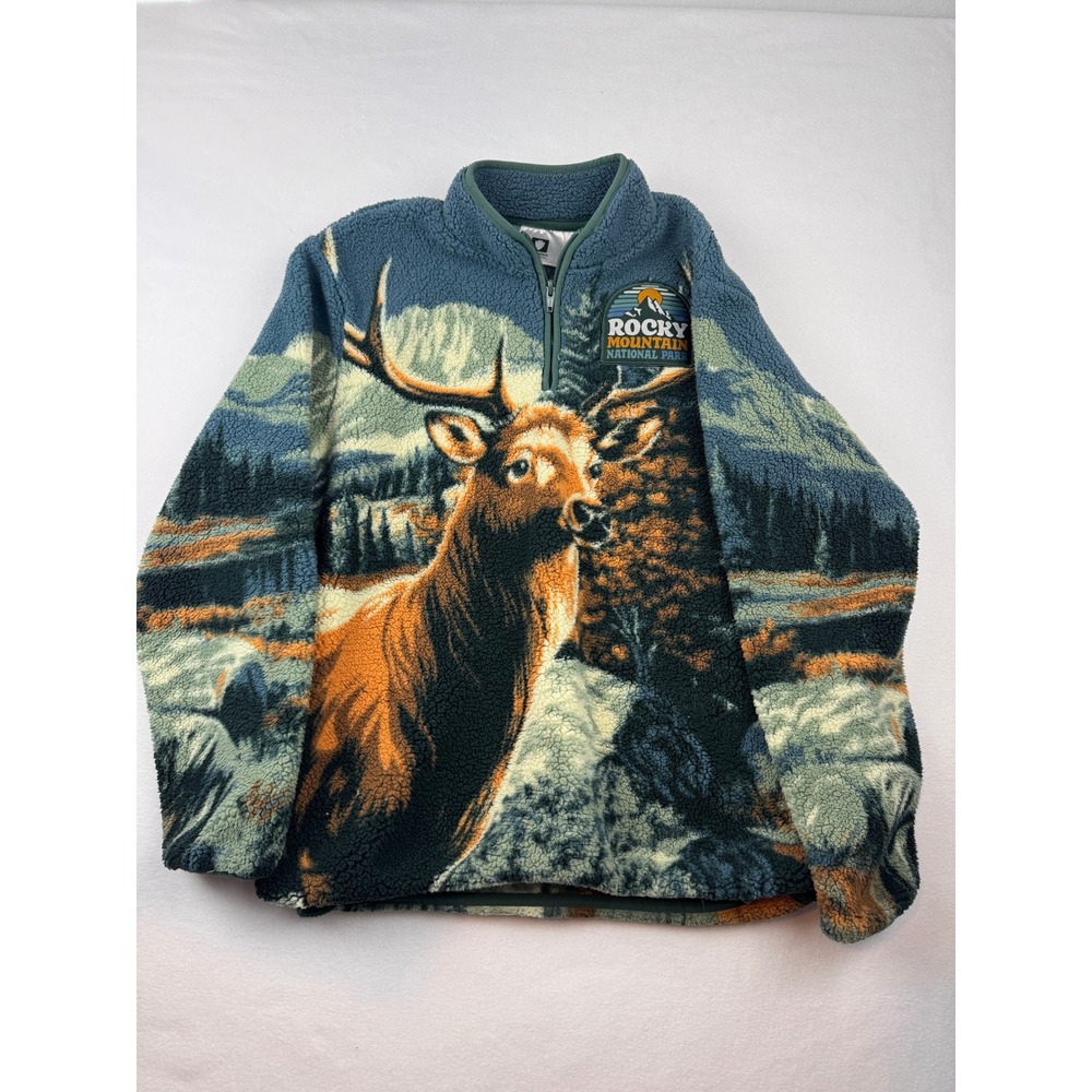 National‎ Park Foundation Youth 14/16 Rocky Mountain Elk Sherpa Fleece Pullover